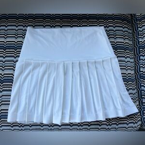 Norma Kamali Pleated White Mini Skirt XS